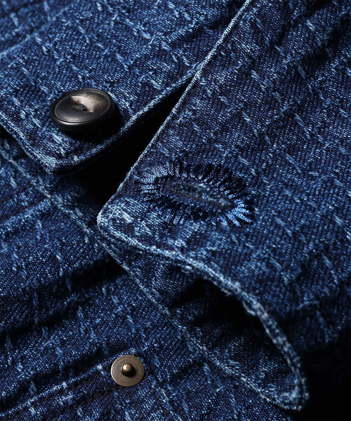 Dickies(ディッキーズ)の「Dickies(R) × PS Paul Smith 刺し子デニム チョアジャケット / 262251 DC001(ブルゾン・メンズ・ダークインディゴブルー・MEDIUM/LARGE)」の3枚目の写真