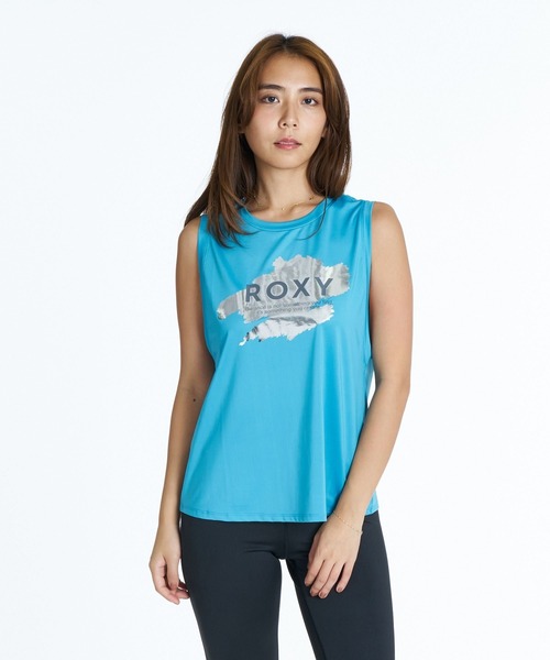 ROXY(ロキシー)の「ROXY FITNESS STAY WITH HOPE TANK 箔プリントロゴタンクトップ /速乾/UVカット/水陸両用 【2026年秋冬モデル】/ロキシー(タンクトップ・レディース・ホワイト/ブラック/ブラック系その他・LARGE/MEDIUM/SMALL)」の1枚目の写真