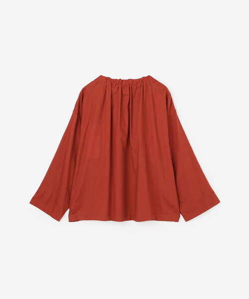 LE GLAZIK(ルグラジック)の「LE GLAZIK | コットンツイル ギャザーシャツ WOMEN(シャツ/ブラウス・レディース・ダークグレー/ブラック/レッド・36)」の5枚目の写真
