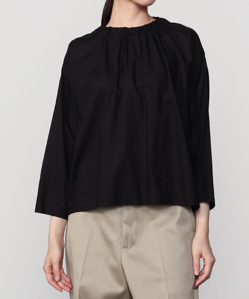 LE GLAZIK(ルグラジック)の「LE GLAZIK | コットンツイル ギャザーシャツ WOMEN(シャツ/ブラウス・レディース・ダークグレー/ブラック/レッド・36)」の16枚目の写真