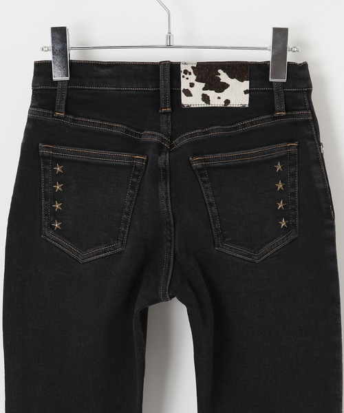 Oriens JOURNAL STANDARD（オリエンス ジャーナルスタンダード）の「ニースター スタデッドパンツ（デニムパンツ・レディース・ブラック/ベージュ・38/36）」の10枚目の写真