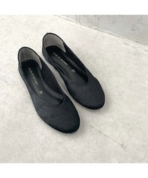 ヘアオンレザーソフトフラットパンプス