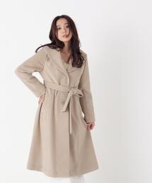 NATURAL BEAUTY BASIC | ショールカラーベルテッドコート(その他アウター)