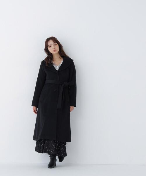 NATURAL BEAUTY BASIC(ナチュラルビューティーベーシック)の「ショールカラーベルテッドコート(その他アウター・レディース・グレー系その他/ベージュ/ブラック・SMALL/X-SMALL/MEDIUM)」の22枚目の写真