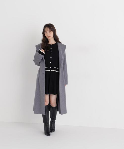 NATURAL BEAUTY BASIC(ナチュラルビューティーベーシック)の「ショールカラーベルテッドコート(その他アウター・レディース・グレー系その他/ベージュ/ブラック・SMALL/X-SMALL/MEDIUM)」の4枚目の写真