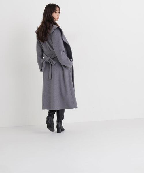 NATURAL BEAUTY BASIC(ナチュラルビューティーベーシック)の「ショールカラーベルテッドコート(その他アウター・レディース・グレー系その他/ベージュ/ブラック・SMALL/X-SMALL/MEDIUM)」の8枚目の写真