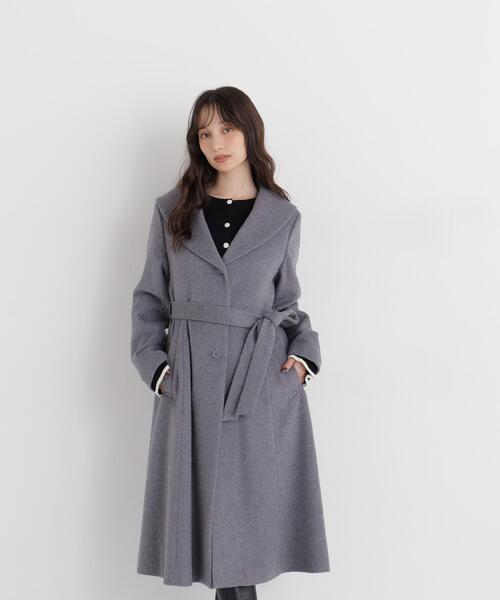 NATURAL BEAUTY BASIC(ナチュラルビューティーベーシック)の「ショールカラーベルテッドコート(その他アウター・レディース・グレー系その他/ベージュ/ブラック・SMALL/X-SMALL/MEDIUM)」の9枚目の写真