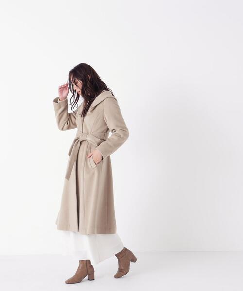 NATURAL BEAUTY BASIC(ナチュラルビューティーベーシック)の「ショールカラーベルテッドコート(その他アウター・レディース・グレー系その他/ベージュ/ブラック・SMALL/X-SMALL/MEDIUM)」の12枚目の写真