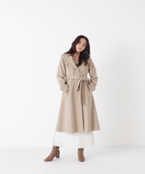 NATURAL BEAUTY BASIC(ナチュラルビューティーベーシック)の「ショールカラーベルテッドコート(その他アウター・レディース・グレー系その他/ベージュ/ブラック・SMALL/X-SMALL/MEDIUM)」の14枚目の写真