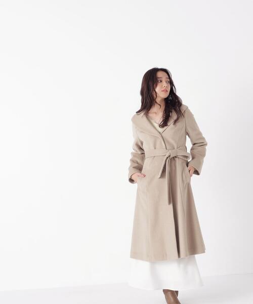 NATURAL BEAUTY BASIC(ナチュラルビューティーベーシック)の「ショールカラーベルテッドコート(その他アウター・レディース・グレー系その他/ベージュ/ブラック・SMALL/X-SMALL/MEDIUM)」の19枚目の写真