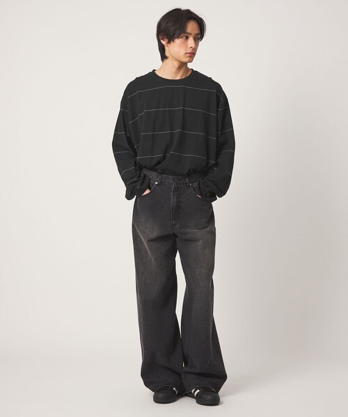 CITEN(シテン)の「<CITEN>ピンボーダーロンT(Tシャツ/カットソー・メンズ・ネイビー/ブラック/ホワイト・L/M)」の7枚目の写真