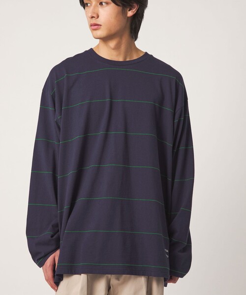 CITEN(シテン)の「<CITEN>ピンボーダーロンT(Tシャツ/カットソー・メンズ・ネイビー/ブラック/ホワイト・L/M)」の8枚目の写真
