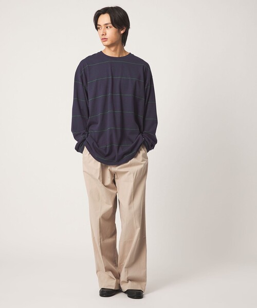 CITEN(シテン)の「<CITEN>ピンボーダーロンT(Tシャツ/カットソー・メンズ・ネイビー/ブラック/ホワイト・L/M)」の9枚目の写真