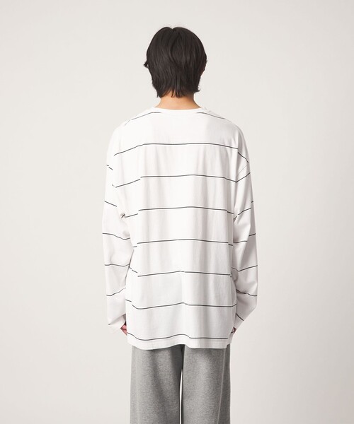 CITEN(シテン)の「<CITEN>ピンボーダーロンT(Tシャツ/カットソー・メンズ・ネイビー/ブラック/ホワイト・L/M)」の12枚目の写真