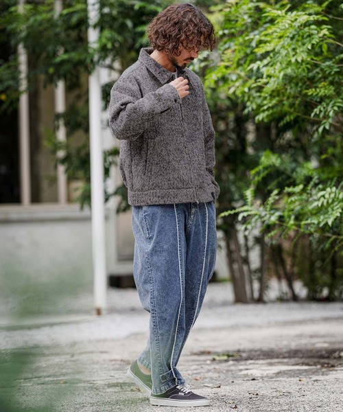 CAMBIO(カンビオ)の「mj11891-Melange Shaggy Wool Work Jacket ワークジャケット(PF-262-021)(その他アウター・メンズ・カーキ/グレー・L/M)」の15枚目の写真
