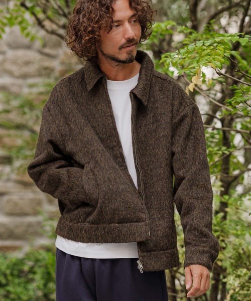 CAMBIO(カンビオ)の「mj11891-Melange Shaggy Wool Work Jacket ワークジャケット(PF-262-021)(その他アウター・メンズ・カーキ/グレー・L/M)」の16枚目の写真