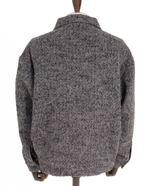 CAMBIO(カンビオ)の「mj11891-Melange Shaggy Wool Work Jacket ワークジャケット(PF-262-021)(その他アウター・メンズ・カーキ/グレー・L/M)」の6枚目の写真