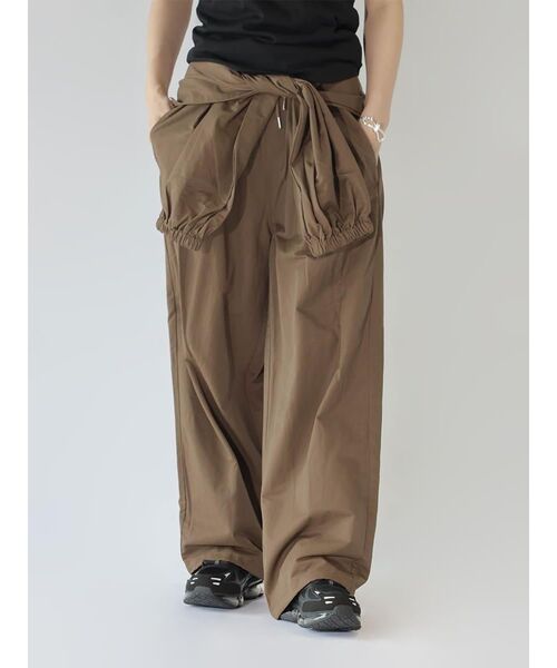 :ETHROF(イーサオブ)の「2WAY WAIST-WRAP WIDE PANTS(その他パンツ・レディース・ネイビー/ブラック/ブラウン・MEDIUM)」の2枚目の写真