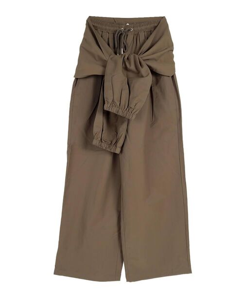 :ETHROF(イーサオブ)の「2WAY WAIST-WRAP WIDE PANTS(その他パンツ・レディース・ネイビー/ブラック/ブラウン・MEDIUM)」の6枚目の写真