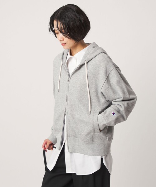 Champion(チャンピオン)の「【別注】<Champion> CVC ジップ パーカー(パーカー・レディース・ネイビー/ワインレッド/グレー・FREE)」の18枚目の写真