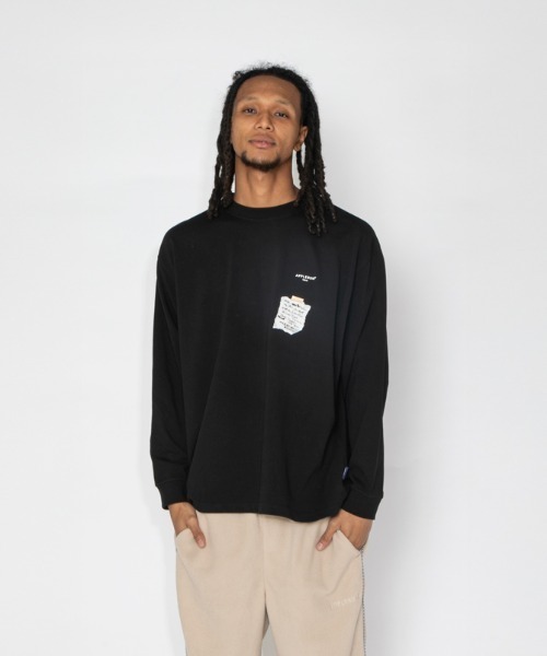 APPLEBUM（アップルバム）の「Lyric L/S T-shirt（Tシャツ/カットソー・メンズ・ブラック/ホワイト・XX-LARGE/X-LARGE/LARGE/MEDIUM）」の2枚目の写真