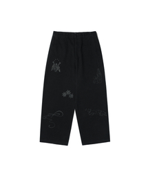 DOODLE COTTON WASHED PANTS_BLACK(NG2GFUPA10A)