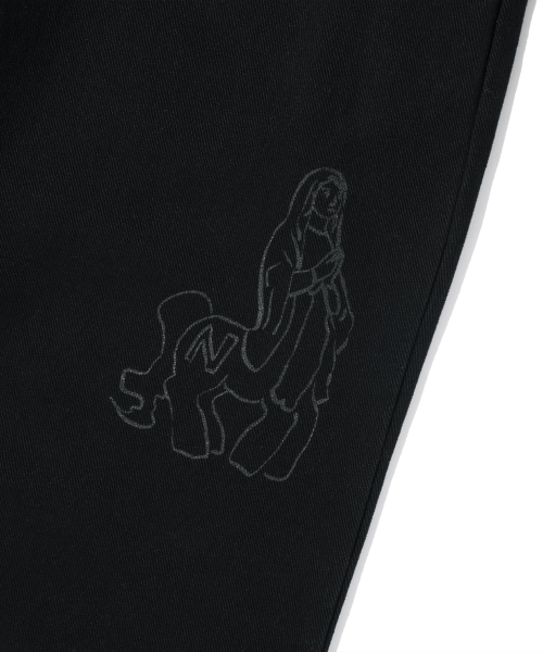 NICE GHOST CLUB(ナイスゴーストクラブ)の「DOODLE COTTON WASHED PANTS_BLACK(NG2GFUPA10A)(その他パンツ・レディース・ブラック・MEDIUM/LARGE/SMALL)」の7枚目の写真