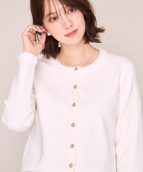 MISCH MASCH(ミッシュマッシュ)の「2026秋冬新作 ファートリミングニットジャケット(その他アウター・レディース・ベージュ/ブラック/ブルー系/ホワイト・フリ-)」の15枚目の写真