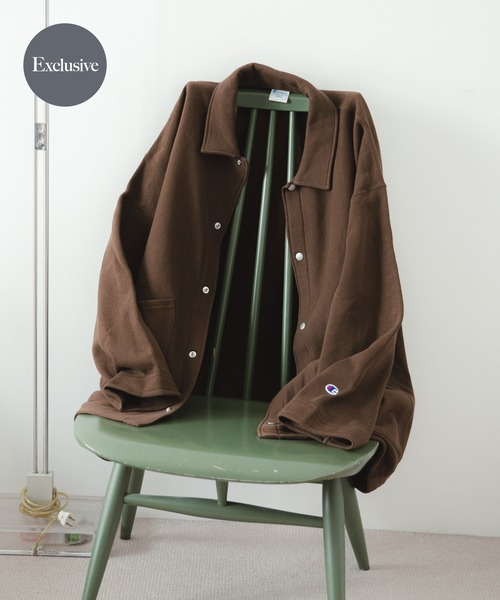 Champion（チャンピオン）の「『別注』Champion×DOORS　SWEAT COVERALL JACKET（カバーオール・メンズ・ライトブルー/ブラック/スミクロ/グレー/ネイビー/ブラウン/ライトピンク・MEDIUM/LARGE/X-LARGE）」の4枚目の写真