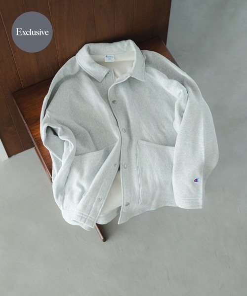 Champion（チャンピオン）の「『別注』Champion×DOORS　SWEAT COVERALL JACKET（カバーオール・メンズ・ライトブルー/ブラック/スミクロ/グレー/ネイビー/ブラウン/ライトピンク・MEDIUM/LARGE/X-LARGE）」の3枚目の写真