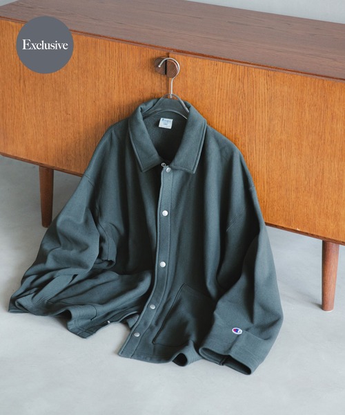 Champion（チャンピオン）の「『別注』Champion×DOORS　SWEAT COVERALL JACKET（カバーオール・メンズ・ライトブルー/ブラック/スミクロ/グレー/ネイビー/ブラウン/ライトピンク・MEDIUM/LARGE/X-LARGE）」の2枚目の写真