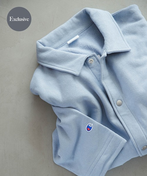 Champion（チャンピオン）の「『別注』Champion×DOORS　SWEAT COVERALL JACKET（カバーオール・メンズ・ライトブルー/ブラック/スミクロ/グレー/ネイビー/ブラウン/ライトピンク・MEDIUM/LARGE/X-LARGE）」の5枚目の写真