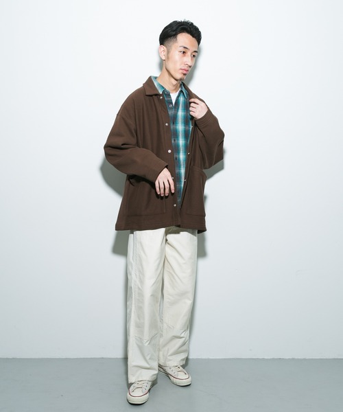 Champion（チャンピオン）の「『別注』Champion×DOORS　SWEAT COVERALL JACKET（カバーオール・メンズ・ライトブルー/ブラック/スミクロ/グレー/ネイビー/ブラウン/ライトピンク・MEDIUM/LARGE/X-LARGE）」の8枚目の写真