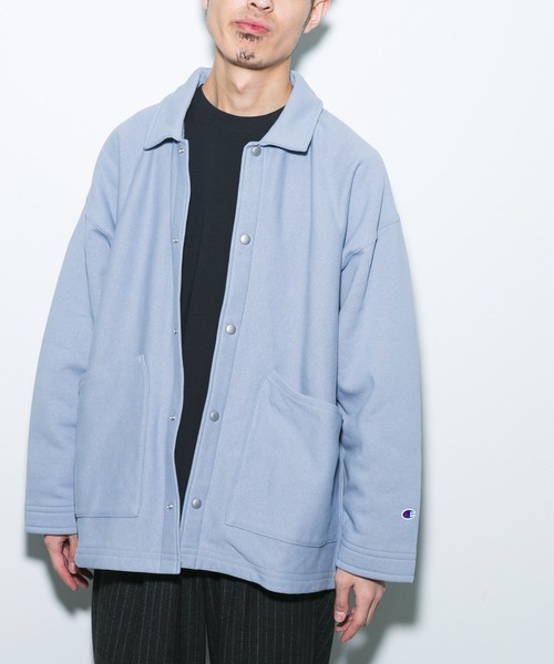 Champion（チャンピオン）の「『別注』Champion×DOORS　SWEAT COVERALL JACKET（カバーオール・メンズ・ライトブルー/ブラック/スミクロ/グレー/ネイビー/ブラウン/ライトピンク・MEDIUM/LARGE/X-LARGE）」の12枚目の写真