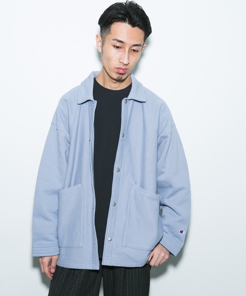 Champion（チャンピオン）の「『別注』Champion×DOORS　SWEAT COVERALL JACKET（カバーオール・メンズ・ライトブルー/ブラック/スミクロ/グレー/ネイビー/ブラウン/ライトピンク・MEDIUM/LARGE/X-LARGE）」の13枚目の写真