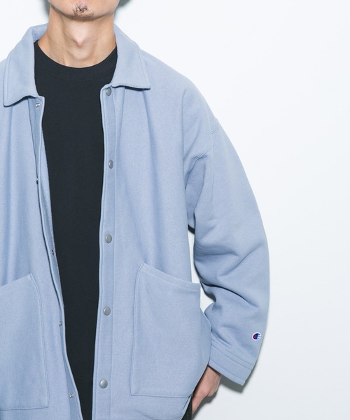 Champion（チャンピオン）の「『別注』Champion×DOORS　SWEAT COVERALL JACKET（カバーオール・メンズ・ライトブルー/ブラック/スミクロ/グレー/ネイビー/ブラウン/ライトピンク・MEDIUM/LARGE/X-LARGE）」の14枚目の写真