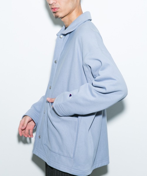 Champion（チャンピオン）の「『別注』Champion×DOORS　SWEAT COVERALL JACKET（カバーオール・メンズ・ライトブルー/ブラック/スミクロ/グレー/ネイビー/ブラウン/ライトピンク・MEDIUM/LARGE/X-LARGE）」の16枚目の写真