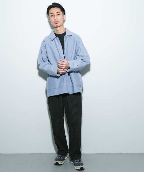 Champion（チャンピオン）の「『別注』Champion×DOORS　SWEAT COVERALL JACKET（カバーオール・メンズ・ライトブルー/ブラック/スミクロ/グレー/ネイビー/ブラウン/ライトピンク・MEDIUM/LARGE/X-LARGE）」の18枚目の写真