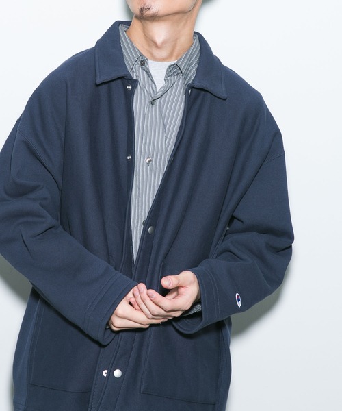 Champion（チャンピオン）の「『別注』Champion×DOORS　SWEAT COVERALL JACKET（カバーオール・メンズ・ライトブルー/ブラック/スミクロ/グレー/ネイビー/ブラウン/ライトピンク・MEDIUM/LARGE/X-LARGE）」の22枚目の写真