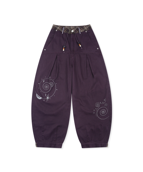 RuNaKi'Hu'(ルナキフ)の「WXP107 ソラシルベ チェック配色バルーンパンツ (PURPLE)(その他パンツ・レディース・その他・1/2/3)」の4枚目の写真