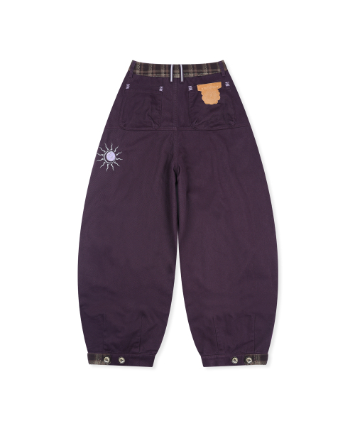 RuNaKi'Hu'(ルナキフ)の「WXP107 ソラシルベ チェック配色バルーンパンツ (PURPLE)(その他パンツ・レディース・その他・1/2/3)」の5枚目の写真