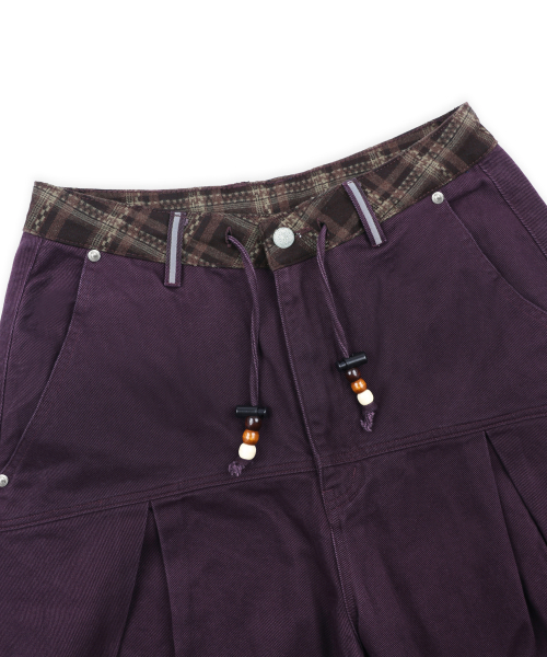 RuNaKi'Hu'(ルナキフ)の「WXP107 ソラシルベ チェック配色バルーンパンツ (PURPLE)(その他パンツ・レディース・その他・1/2/3)」の6枚目の写真