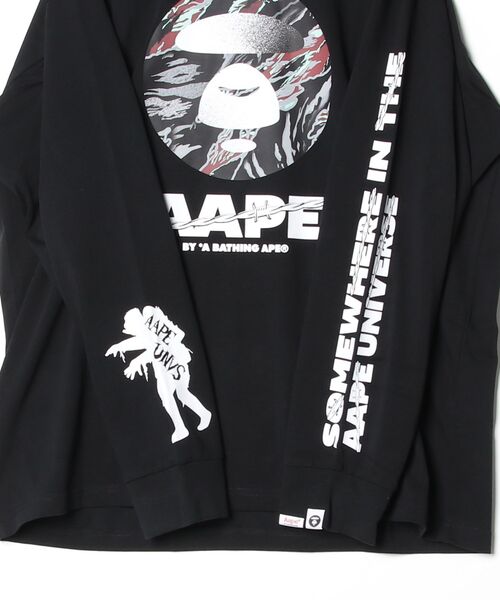 AAPE BY A BATHING APE（エーエイプバイアベイシングエイプ）の「AAPE MAIN LONG SLEEVE TEE（Tシャツ/カットソー・メンズ・ブラック・LARGE/MEDIUM）」の2枚目の写真