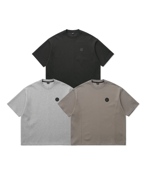 LIFE WORK(ライフワーク)の「エッセンシャルワッペンオーバーサイズ半袖Tシャツ(Tシャツ/カットソー・メンズ・ブラウン/ライトグレー/チャコールグレー・MEDIUM/LARGE)」の4枚目の写真