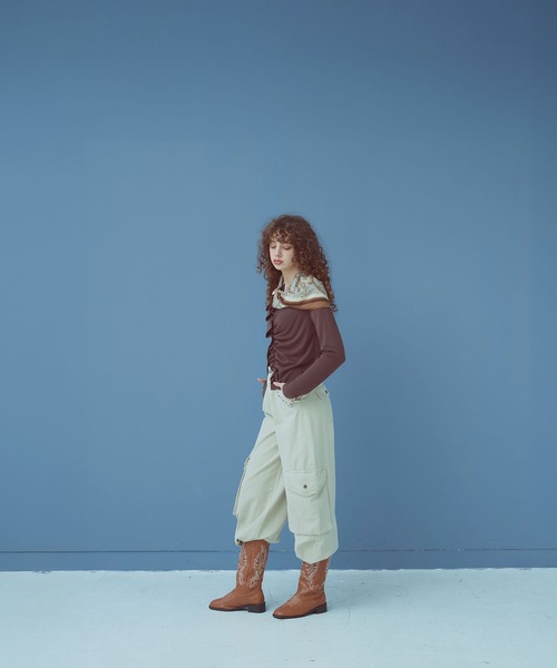 ad thie（アドティエ）の「スタッズデザイン カーゴパンツ（カーゴパンツ・レディース・ベージュ/グレー・MEDIUM/LARGE）」の10枚目の写真