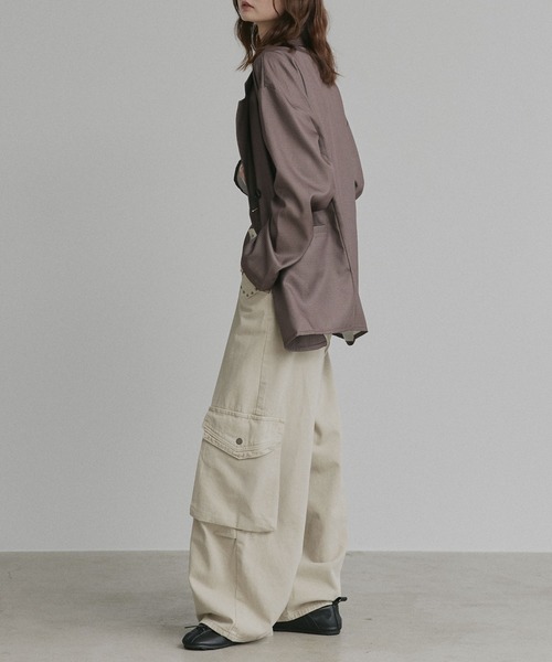 ad thie（アドティエ）の「スタッズデザイン カーゴパンツ（カーゴパンツ・レディース・ベージュ/グレー・MEDIUM/LARGE）」の14枚目の写真