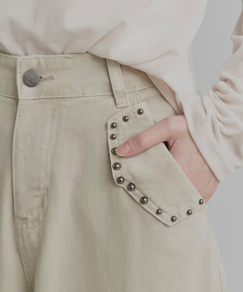 ad thie（アドティエ）の「スタッズデザイン カーゴパンツ（カーゴパンツ・レディース・ベージュ/グレー・MEDIUM/LARGE）」の19枚目の写真
