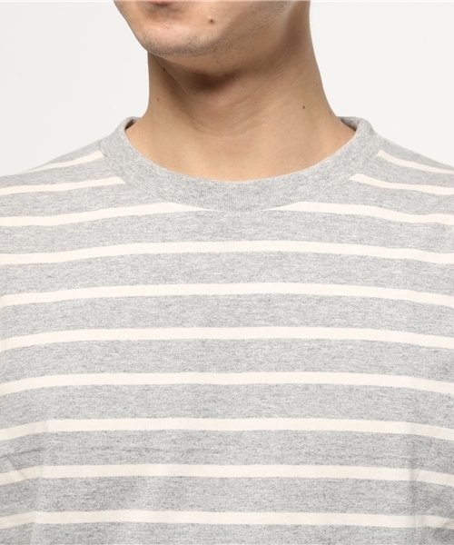 Velva Sheen(ベルバシーン)の「【Velva Sheen】ベルバシーン UNEVENボーダー 長袖Tシャツ(Tシャツ/カットソー・メンズ・ヘザーグレー/オートミール・LARGE/MEDIUM/SMALL)」の5枚目の写真