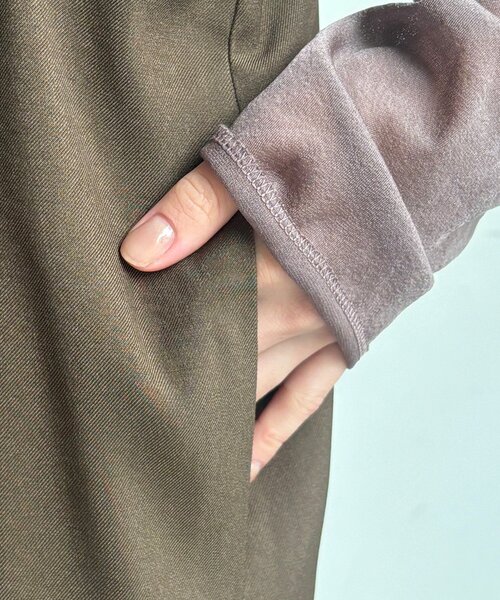 DouDou(ドゥドゥ)の「【WEB限定】合皮サスペンダー付パンツ(つなぎ/オールインワン・レディース・カーキ/ブラック/チャコールグレー・FREE)」の5枚目の写真