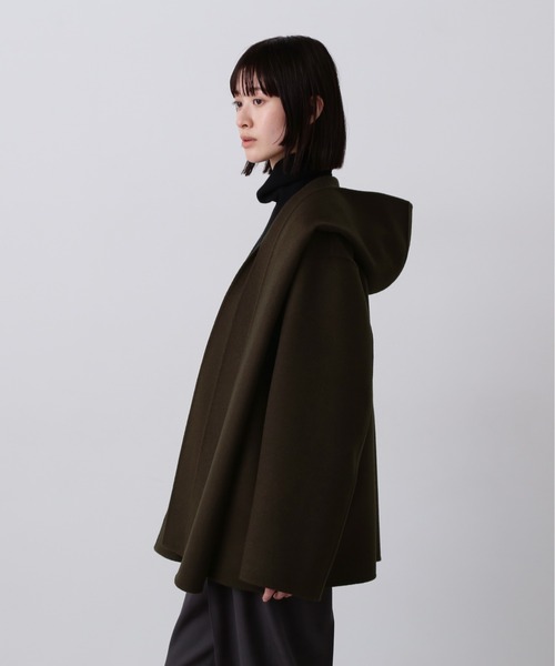 YLEVE（イレーヴ）の「YLEVE / SUPER 100`S WOOL DOUBLE CLOTH HOODED COAT（ダウンジャケット/コート・レディース・グレー/ブラウン・2/1/0）」の3枚目の写真